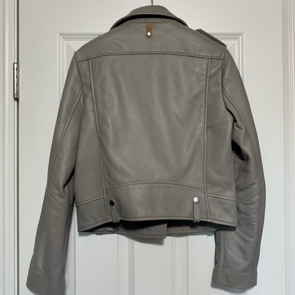 Mackage Baya gray leather jacket - Picture 2 of 4